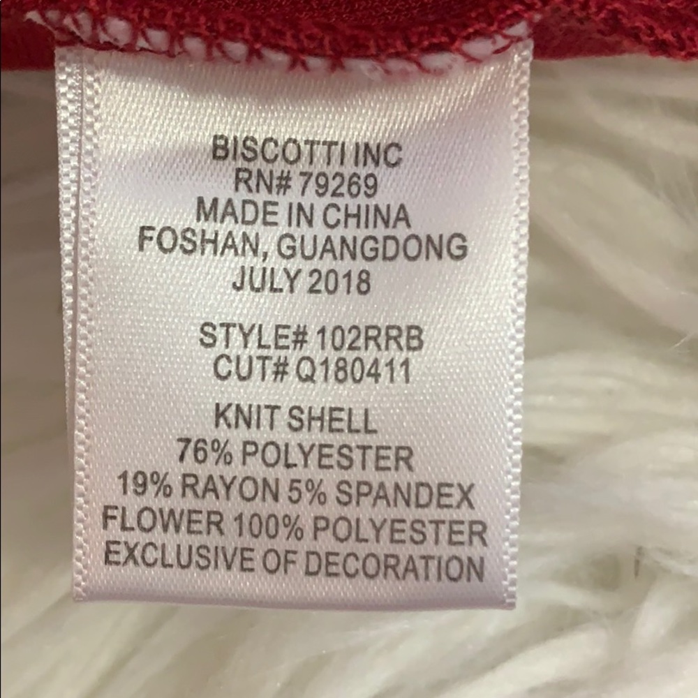 Biscotti Red Floral Ponte Dress 2T - Picture 6 of 6